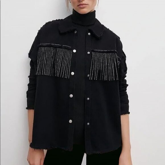 *NEW* Vervet Fringe Denim Jacket - Picture 1 of 9